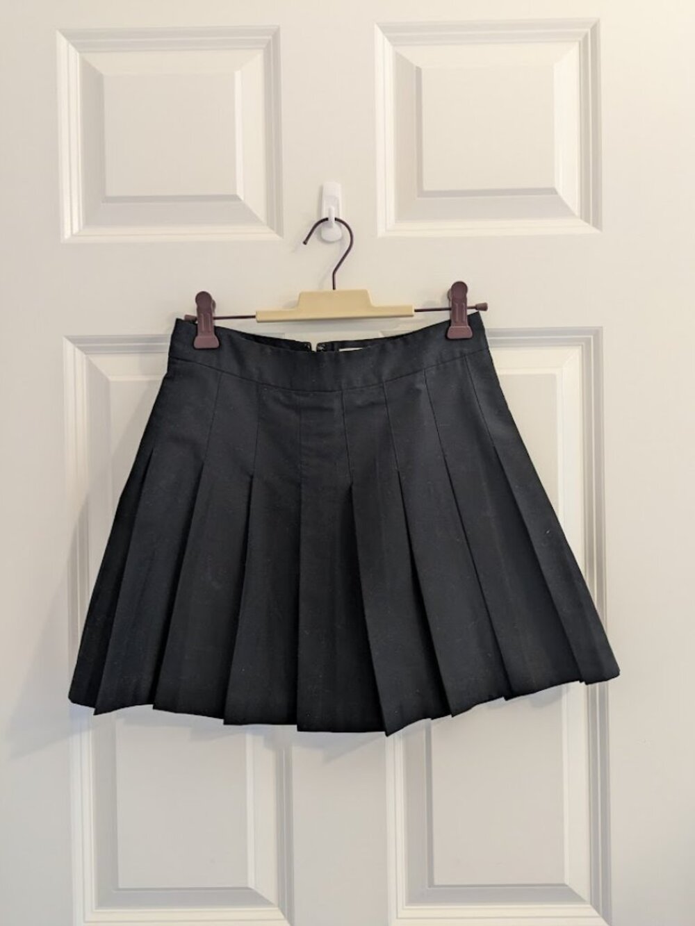 Aritzia Olive Pleated Mini 15" Skirt